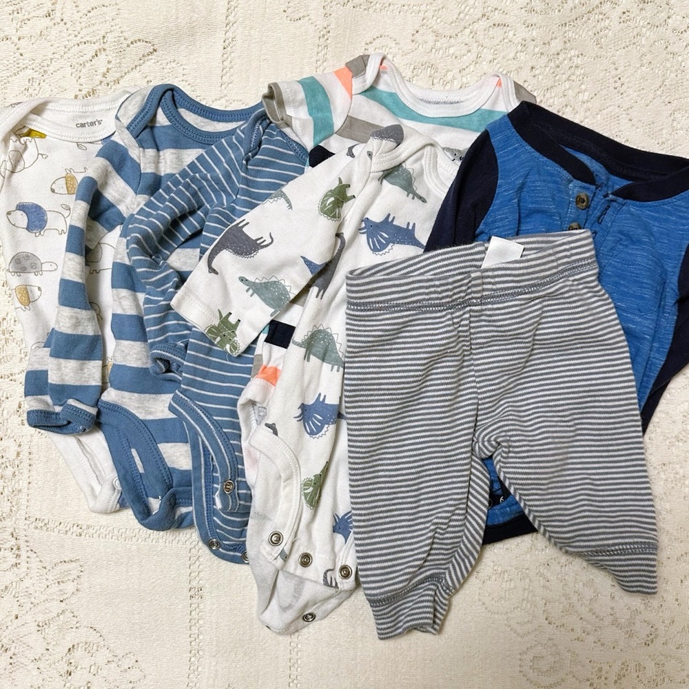 7 Piece Bundle Baby Boy Newborn Clothes